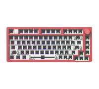 Qichill Kit de teclado mecánico con cable con perilla, junta RGB, teclado cableado personalizado de aluminio Hot-Swap para portátil, oficina y gamer F