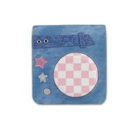 QICNMFA Funda para cámara compatible con Fujifilm Instax Mini 12/11, Sweetheart Denim con correa ajustable extraíble, Para Mini Se/7+/7c/7s, moderno