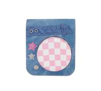 QICNMFA Funda para cámara compatible con Fujifilm Instax Mini 12/11, Sweetheart Denim con correa ajustable extraíble, For Mini 41, moderno