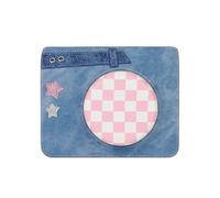 QICNMFA Funda para cámara compatible con Fujifilm Instax Mini 12/11, Sweetheart Denim con correa ajustable extraíble, For Wide 400, moderno