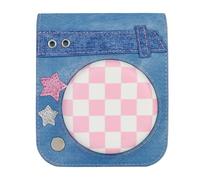QICNMFA Funda para cámara compatible con Fujifilm Instax Mini 12/11, Sweetheart Denim con correa ajustable extraíble, For Mini 12/11, moderno