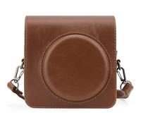 QICNMFA Funda para cámara compatible con Fujifilm Instax Square SQ1, bolsa protectora de piel sintética de alta calidad con correa ajustable para el hombro, marrón, Fundas para cámara