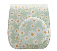 QICNMFA Funda protectora compatible con cámara instantánea Fujifilm Instax Mini 12, 11, 9, 8, 8+, piel sintética, con bolsillo y correa ajustable para el hombro, Verde Margarita, Funda para cámara