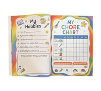 Qidures Agenda Para Niños - Agenda De Metas Infantil - Organizador Colorido sin Olor para Estudio, Horarios, Familia, Escuela, Hogar