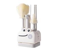 Qidures Cepillo Limpia Botellas,Cepillo de Mango Largo y Diseño Bonito - De Silicona para Limpieza De Botellas | para Vasos Pajitas de Cuello Estrecho Decantadores de Vino y Cubiertos