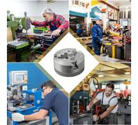 Qidures Lathe Chuck Set, Chuck Connecting Biel - Aleación de zinc biela 3 Jaw Lathe - Herramienta eléctrica de alta precisión Accesorio de abrazadera de extensión de egoísta para carpintería