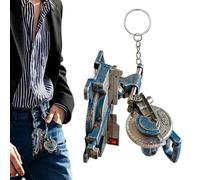 Qidures Llavero De Mini Sierra De Inglete | Colgante Industrial Pequeño De Acrílico 2D,Llavero Portátil para Mochila que Incluye Función de Corte - para Decoración de Carpintero, Cartera y Bolso de