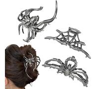 Qidures Pinzas De Halloween | Pinzas Góticas Para Cabello,3 Piezas Accesorios De Peinado Portátiles Para Mujeres Niñas Estudiantes Viaje Baile Escuela Conciertos