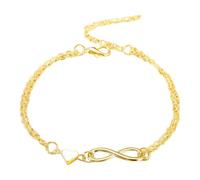Qidures Pulseras Para Mujer, Pulsera Infinita Para Mujer, AjustablePulseras Para Mujeres, PulseraAjustable Con Corazón Símbolo Del Infinito De Amistad