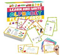 Qidures Tarjeta Didáctica del Alfabeto,Tarjetas Educativas Coloridas de Letras para Preescolar | Juego Interactivo De Palabras del Alfabeto para Guardería Preescolar Colegio Hogar Viaje