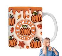 Qidures Taza de cerámica | Espeluznante decoración de Halloween para mesa | Tazas Café para 350ml y Vasos | para té leche capuchino, soda cerveza hogar cocina oficina escuela cumpleaños