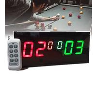 QIeAny Marcador De Puntuación, Marcadores Digitales Electrónicos, Marcadores De Mesa Portátiles, Control Remoto Opcional, Fuente Grande De 3 Pulgadas, para Todo Tipo De Deportes,B