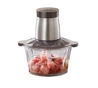 QIeAny Picadora De Carne Eléctrica, Picadora De Alimentos, Doble Marcha Rápida Y Lenta, Cuchilla De Acero Inoxidable, Gran Capacidad De 2 litros, Limpieza Sencilla, con Cambio De Marcha.,A