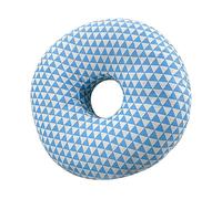 Qiebenav Almohada de perforación, almohada circular de un solo agujero para dormir lateral con relleno ajustable, material suave, alivio del dolor de oído, almohada en f