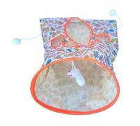 Qiebenav Juego de práctica, túnel para gatos, juguete para exteriores, seguro, aquí hay un título de producto para niños con bolsa plegable de pelota de peluche, papel crujiente, aburrimiento