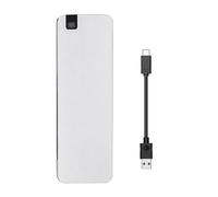 Qiebenav Nvme Ssd - Funda adaptadora de disco duro de alto rendimiento M.2, carcasa de unidad de estado sólido Nvme Ngff Usb3.2 10 gbps metal móvil disco duro HDD funda plateada NVME
