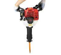 Qieebnud Martillo de demolición de gasolina de 2 tiempos, 1900 W | Potente motor de 1900 W con energía de impacto de 55 J, silencioso y duradero, con doble cincel para múltiples trabajos de