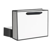 QIELSER 12 bolsas de regalo a granel tamaño extra grande de 16 x 6 x 12 pulgadas, bolsas de papel kraft blanco con asas de cinta y adornos negros para cumpleaños, venta al por menor, boda, baby