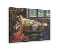 QIENAZIO Póster moderno de cuentos de hadas de John Collier de la Bella Durmiente para decoración de pared, pinturas para sala de estar, dormitorio, 30 x 45 cm
