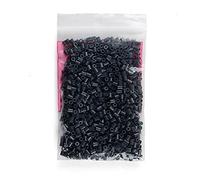 QIEP 1000 piezas 2,6 mm mini cuentas de hierro suave Hama Artkal cuentas hechas a mano juguetes DIY (negro)