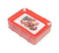 QIERF 8 fiambreras apilables para alimentos, bandejas herméticas al vacío, material PP/TPU, 29,522,53 cm, para embutidos y queso, frigorífico, camping y fiestas