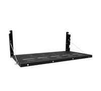QIERF Mesa plegable para portón trasero, estructura de acero, color negro, 62,74 x 31,24 x 3,81 cm, capacidad de carga de 34 kg, para Wrangler JK 2/4 Door 2007-2017, con accesorios de montaje