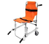 QIERF Silla de ruedas plegable ligera y portátil, capacidad de carga de 159 kg, con arnés ajustable para uso en caso de incendio y evacuación de emergencia, color naranja