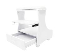 QIERF Taburete para pedicura, reposapiés con ruedas con 20 kg, salones de belleza, consultorios médicos, peluquerías, baños familiares, baños de pies, manicuras de pies, masajes de pies, color blanco