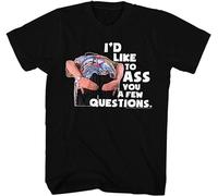 QIESHEOK Ace Ventura Questions Unisex 100% Cotton Short-Sleeve T-Shirts Black XL