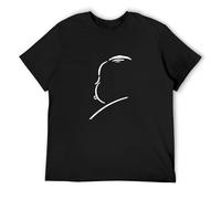QIESHEOK Alfred Hitchcock Crime Master Icon Logo Unisex 100% Cotton Short-Sleeve T-Shirts Black S