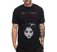 QIESHEOK Bianca del Rio Not Today Satan Top Gay Pride Drag Unisex 100% Cotton Short-Sleeve T-Shirts Black M