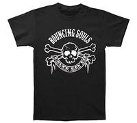 QIESHEOK Bouncing Souls Never Say Die Unisex 100% Cotton Short-Sleeve T-Shirts Black XXL