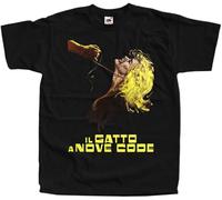 QIESHEOK Cat O' Nine Tails IL Gatto A Nove Code Unisex 100% Cotton Short-Sleeve T-Shirts Black XXL
