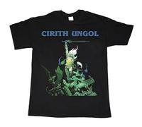 QIESHEOK Cirith Ungol Frost and Fire Heavy Metal Band Pagan Altar Unisex 100% Cotton Short-Sleeve T-Shirts Black XXXL