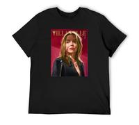 QIESHEOK Comedy Fleabag British TV Series Villanelle Painted Portrait Unisex 100% Cotton Short-Sleeve T-Shirts Black XXXL