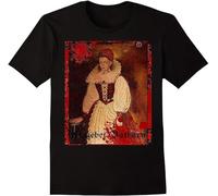 QIESHEOK Countess Elizabeth Bathory Graphic Vampire Unisex 100% Cotton Short-Sleeve T-Shirts Black XL