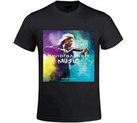 QIESHEOK David Garrett Music Graphic Unisex 100% Cotton Short-Sleeve T-Shirts Black S