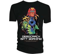 QIESHEOK Democracy Isnt Working Px TS Unisex 100% Cotton Short-Sleeve T-Shirts Black S