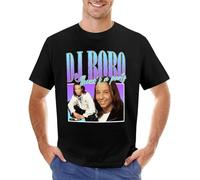 QIESHEOK DJ Bobo 90S Style Eurodance Unisex 100% Cotton Short-Sleeve T-Shirts Black XL