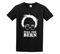 QIESHEOK Feel The Bern Mary Walden Unisex 100% Cotton Short-Sleeve T-Shirts Black XL