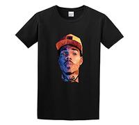 QIESHEOK Herren'S Chance The Rapper Funny Art O-Neck 100% Cotton Short Sleeve Unisex T-Shirt S