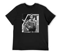 QIESHEOK Jim Carrey Unisex 100% Cotton Short-Sleeve T-Shirts Black M