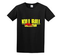 QIESHEOK Kill Bill Collection Logo Unisex 100% Cotton Short-Sleeve T-Shirts Black S