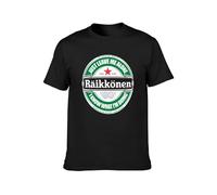 QIESHEOK Kimi Raikkonen Leave Me Alone Circular Poster Unisex 100% Cotton Short-Sleeve T-Shirts Black L