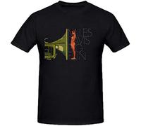 QIESHEOK Miles Davis Big Fun Unisex 100% Cotton Short-Sleeve T-Shirts Black L