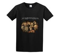 QIESHEOK Mushroomhead Logo Unisex 100% Cotton Short-Sleeve T-Shirts Black S