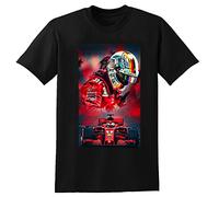 QIESHEOK Sebastian Vettel 5 Racing Unisex 100% Cotton Short-Sleeve T-Shirts Black S