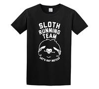 QIESHEOK Sloth Running Team O-Neck 100% Cotton Short Sleeve Unisex T-Shirt S