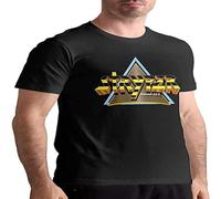 QIESHEOK Stryper Unisex 100% Cotton Short-Sleeve T-Shirts Black XL