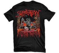 QIESHEOK Suffocation Human Waste Relapse Records Unisex 100% Cotton Short-Sleeve T-Shirts Black XXXL
